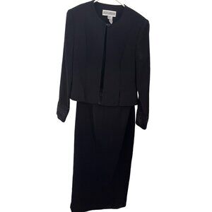 Jessica Howard navy blue sleeveless maxi dress and matching jacket with beads